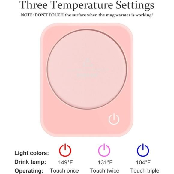 Coffee MugWarmer,Electric Coffee Warmer for Desk with Auto ShutOff,3 Temperature - Picture 6 of 7
